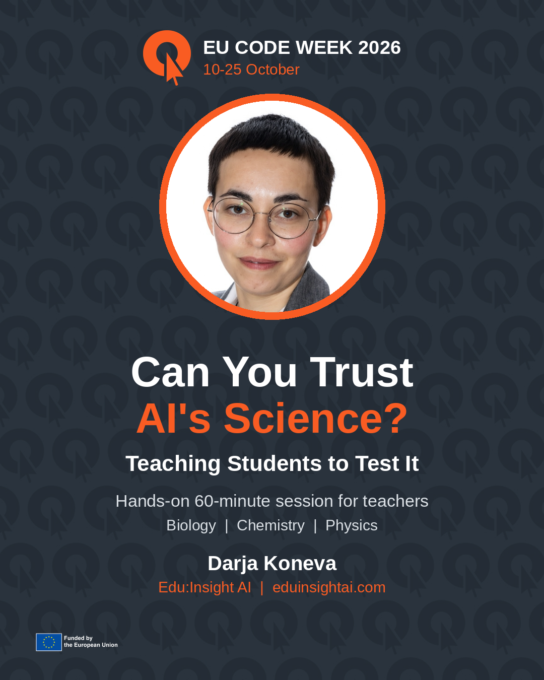 EU Code Week 2026 — Can You Trust AI's Science? session with Darja Koneva