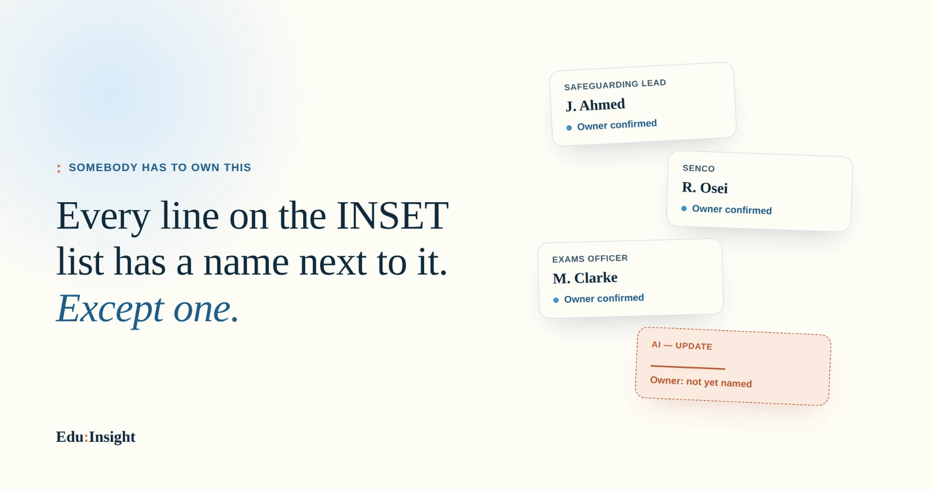 Somebody Has to Own AI at Your School. Right Now, Nobody Does.